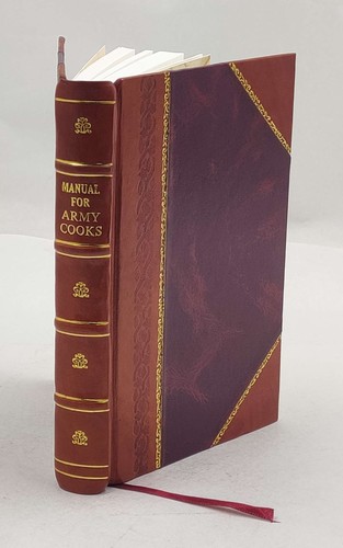 Manual for army cooks - manual,